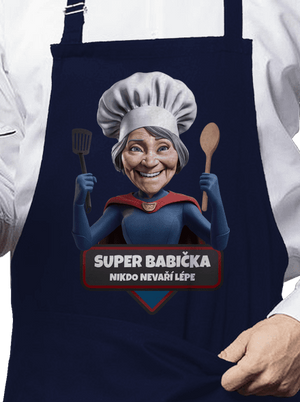Super babička zástera Navy