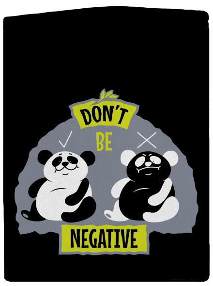 Don't be negative dámska mikina na zips Black
