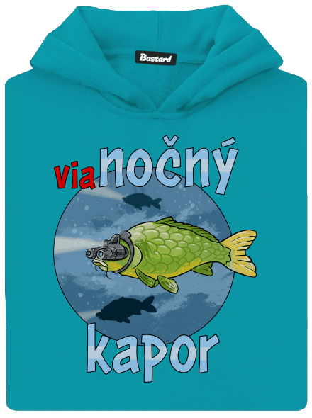 Vianočný kapor detská mikina klokanka Hawaiian Blue