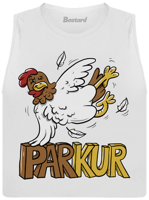 Parkur dámske tielko voľné White