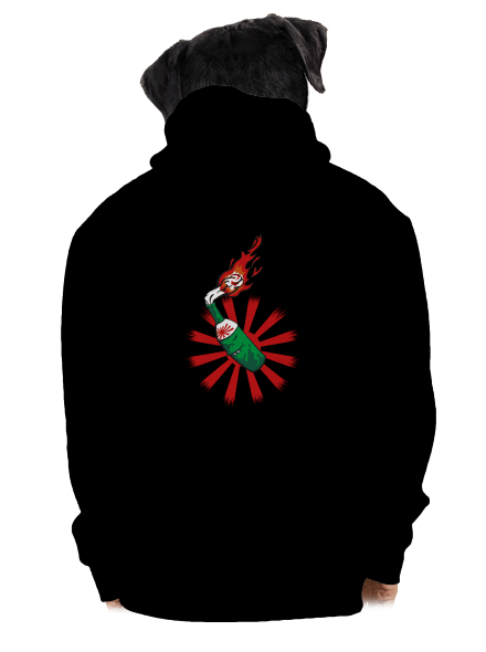 Kamikaze pánska mikina na zips Black