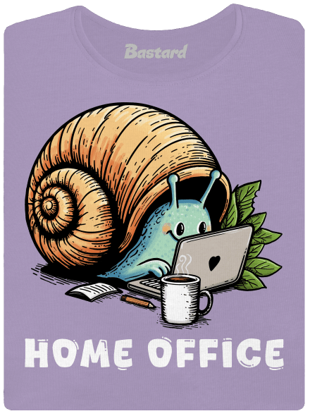 Slimákov home office dámske tričko s lemom Lavender