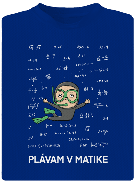 Plávam v matike pánske športové tričko Royal Blue Mal