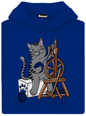 Mačka pradie dámska mikina klokanka Royal Blue Mal