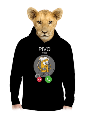 Pívo volá detská mikina klokanka Black