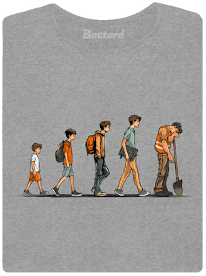 Evolúcia študenta dámske tričko Dark Gray Melange