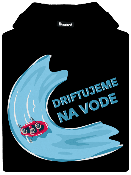 Driftujeme na vode dámska mikina klokanka Black
