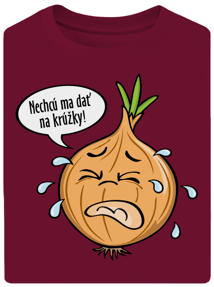 Cibuľa na krúžky unisex tričko oversized Garnet