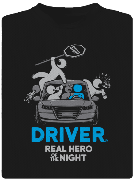 Driver pánske športové tričko Black
