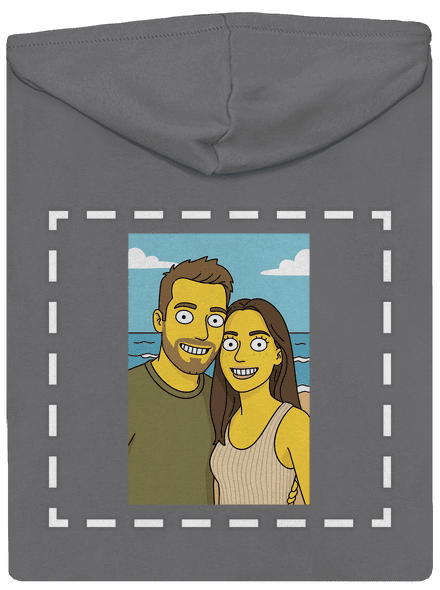 Simpsonovi z vlastnej fotky dámska mikina na zips Steel Gray