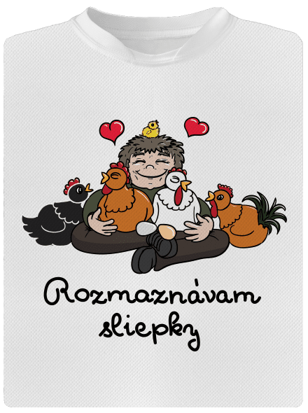 Rozmaznávam sliepky detské športové tričko White