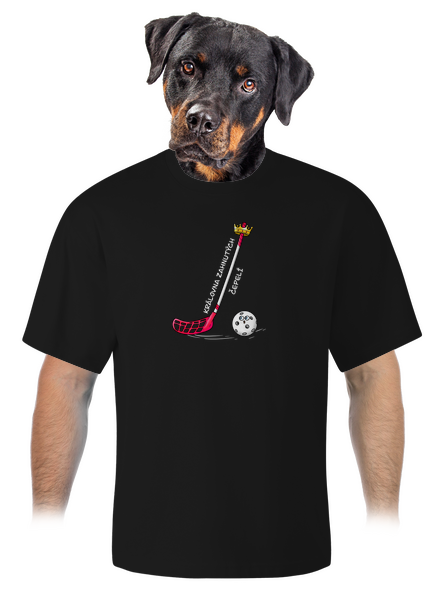 Kráľ zahnutých čepelí - florbal unisex tričko oversized Black