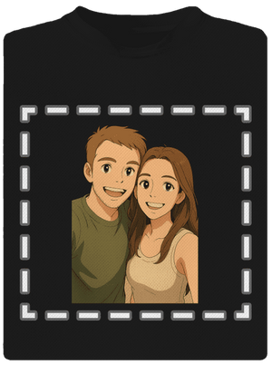 Ghibli efekt z vlastnej fotky pánske športové tričko Black