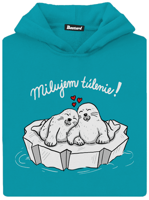 Milujem túlenie detská mikina klokanka Hawaiian Blue