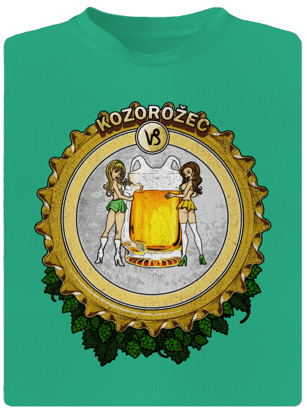 Pivný horoskop: Kozorožec pánske športové tričko Mint Mal
