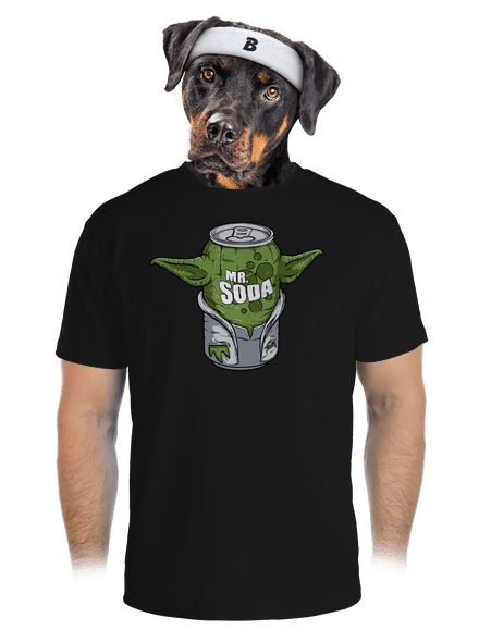 Mr. Sóda pánske športové tričko Black