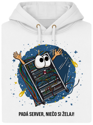 Padá server unisex mikina premium Snowwhite
