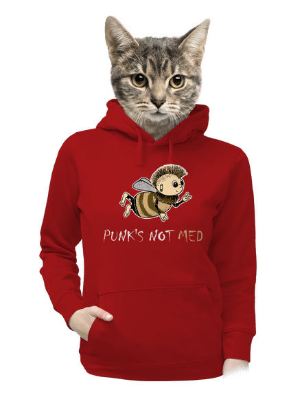 Punks Not Med dámska mikina klokanka Red Mal