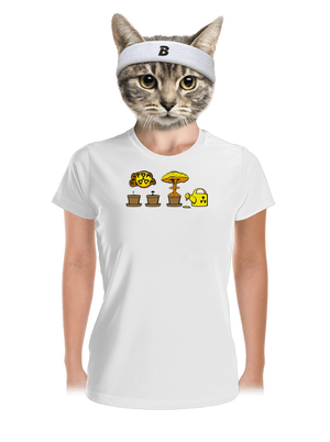 Atom bloom dámske športové tričko White