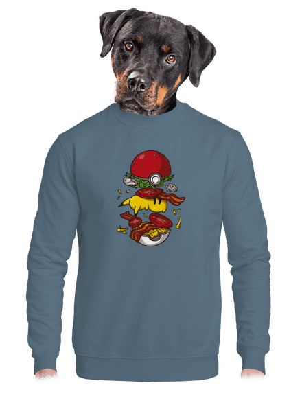 Pokémon burger unisex mikina bez kapucne Nordic Blue