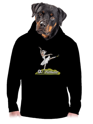 Futbalet pánska mikina klokanka Black