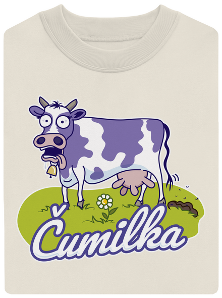 Čumilka unisex mikina bez kapucne Off White