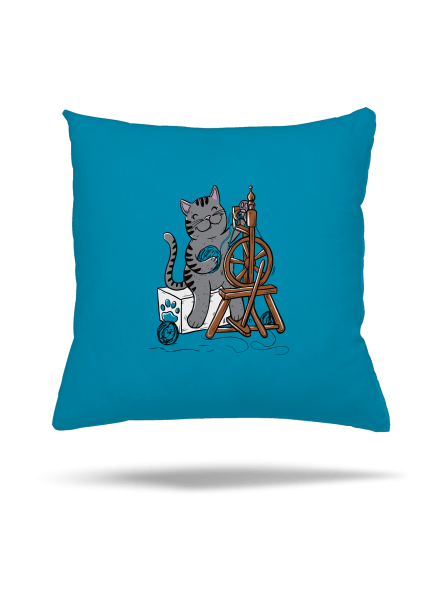 Mačka pradie vankúš Blue Turquoise