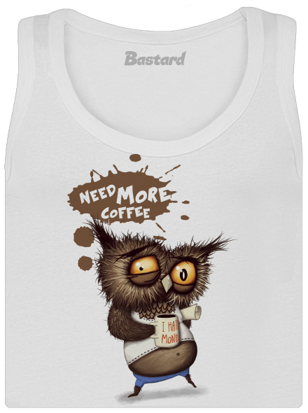 Need more coffee dámske tielko klasické White