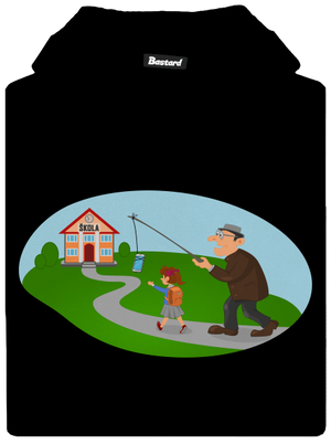 Naspäť do školy detská mikina klokanka Black