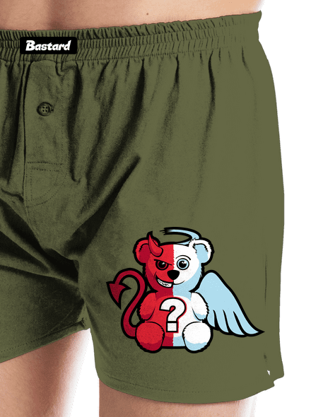 Anjel vs. diabol pánske trenky Khaki