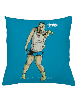 Beer zombie vankúš Blue Turquoise