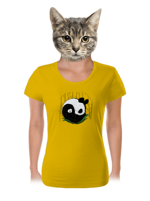 Dve spiace pandy dámske tričko Yellow