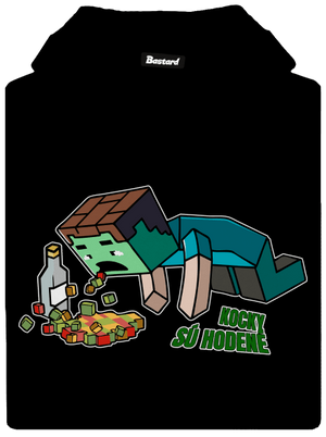 Kocky sú hodené pánska mikina klokanka Black