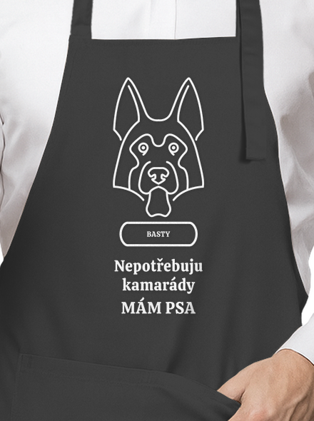 Nemôžem, mám psa zástera Dark Grey