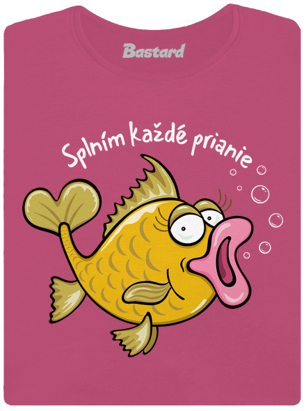 Zlaté rybky dámske tričko s lemom Magenta