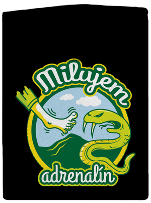 Milujem adrenalín pánska mikina na zips Black