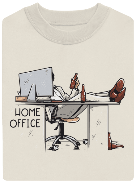 Home Office unisex mikina bez kapucne Off White