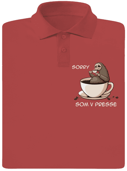 V presse pánska polokošeľa Burgundy