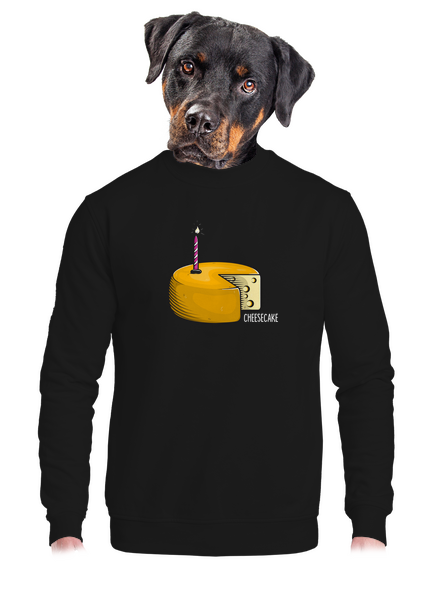 Cheese cake unisex mikina bez kapucne Black