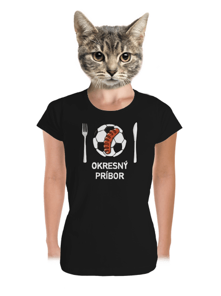 Okresný príbor dámske tričko prémium Black