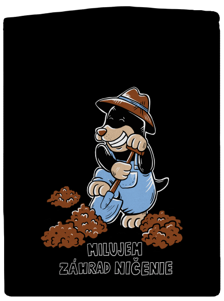 Krtko záhradník dámska mikina na zips Black