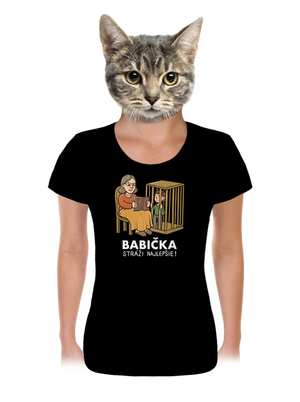 Babička stráži najlepšie dámske tričko Black