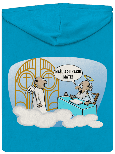 Nebeská aplikácia dámska mikina na zips Blue Atol