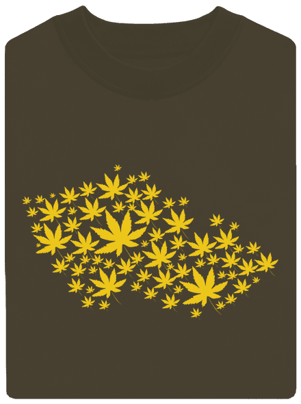 Ganja Country unisex mikina bez kapucne Urban Khaki