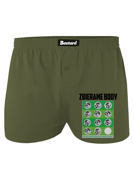 Zbierame body - futbal pánske trenky Khaki