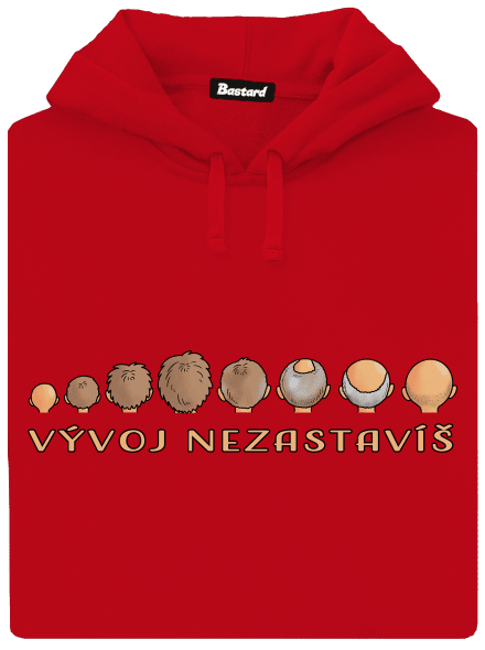 Vývoj nezastavíš pánska mikina klokanka Red