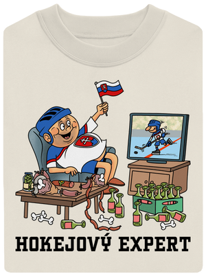 Hokejový expert unisex mikina bez kapucne Off White