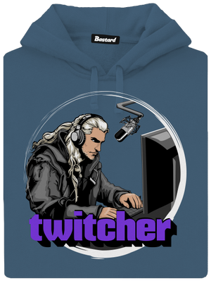 Twitcher dámska mikina klokanka Denim