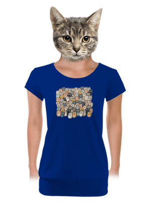 Nájdi čerta dámske tričko s lemom Royal Blue Mal