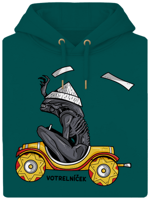 Votrelníček unisex mikina premium Emerald Green